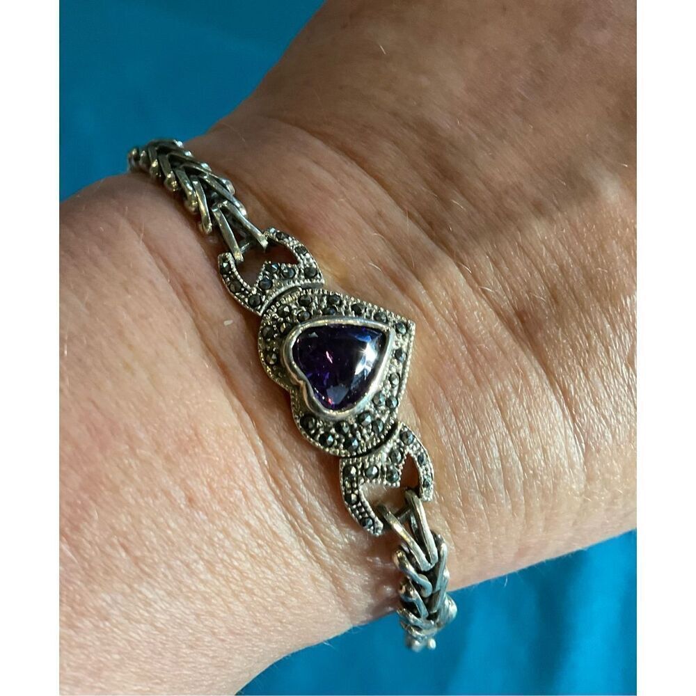 Charles Winston Sterling Amethyst Bracelet